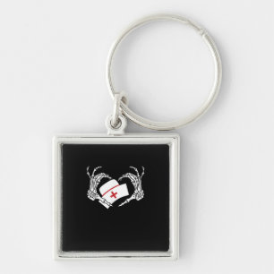 Porte-clés Skeleton Coeur main Lazy do-it-yourself Costume d'