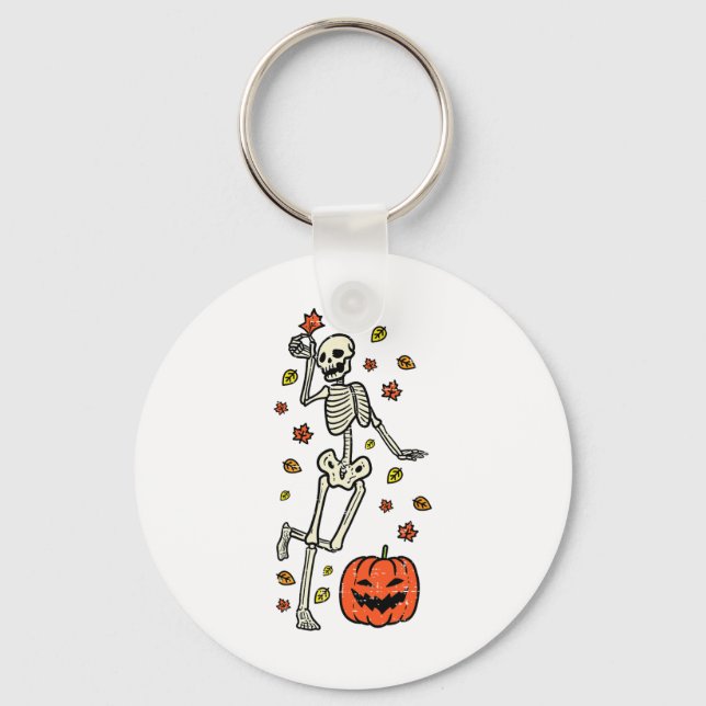 Porte-clés Skeleton Dance Citrouille Halloween Costume Automn (Recto)