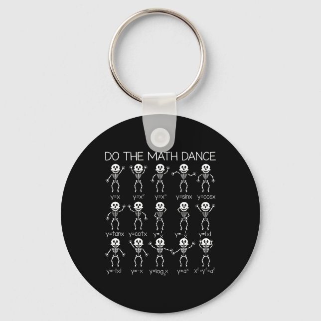 Porte-clés Skeleton Danser Figures Equation Math Enseignant H (Recto)
