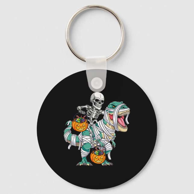 Porte-clés Skeleton équitation Dinosaur T Rex Fun Kids Boys H (Recto)