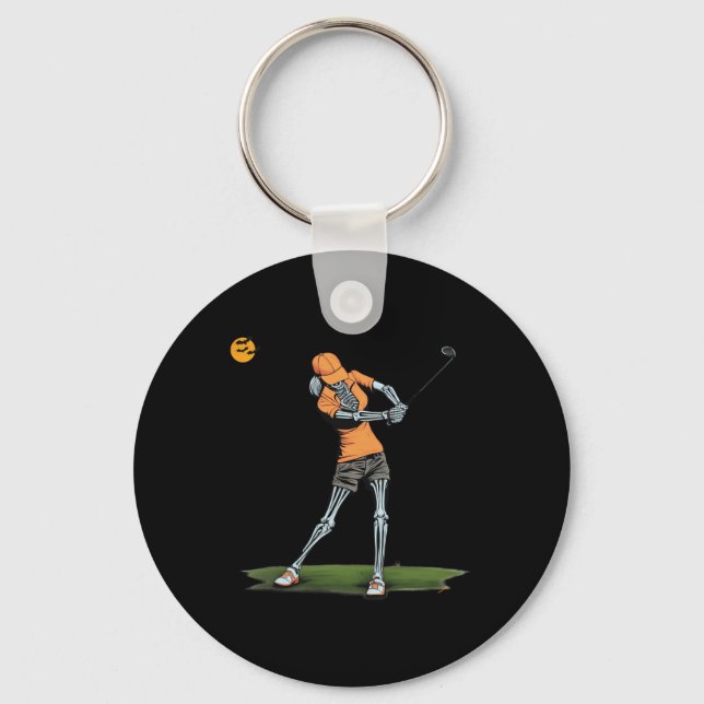 Porte-clés Skeleton Golf Funny Halloween Golf Sport Golfe (Recto)