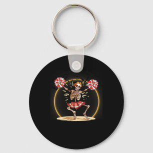 Porte-clés Skeleton Halloween Cheer Skeleton Pom-pom girl