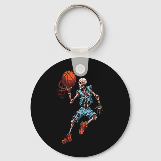 Porte-clés Skeleton Halloween Éffrayant Dunking Costume crâne (Recto)