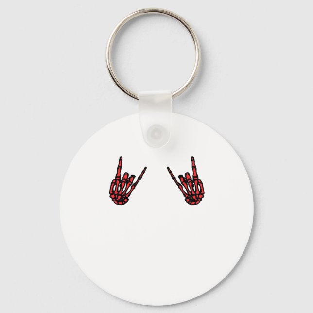 Porte-clés Skeleton Hand Heart Roll & Red Classic (Recto)