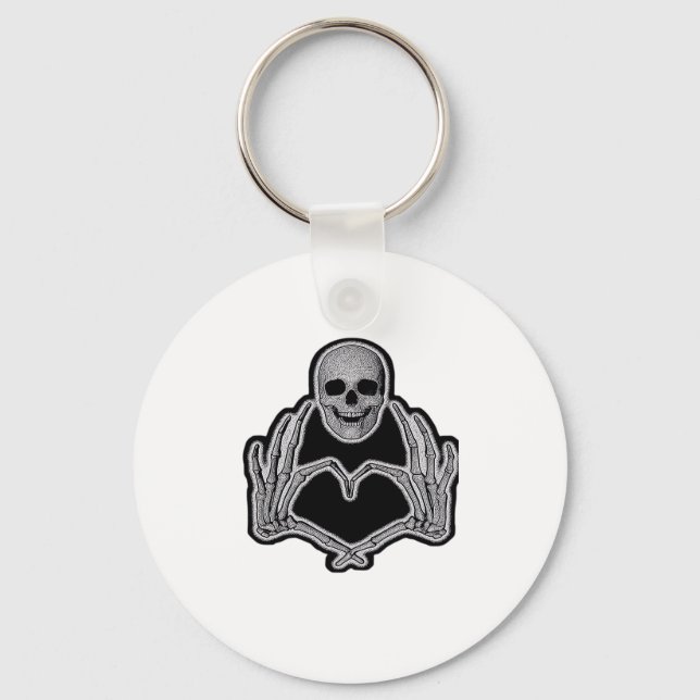 Porte-clés Skeleton Heart Hands Classic (Recto)