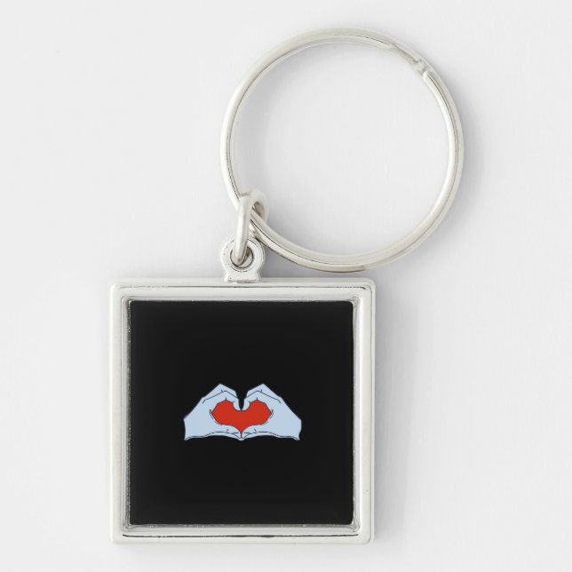 Porte-clés Skeleton Heart Hands Classic & Basic Halloween (Devant)