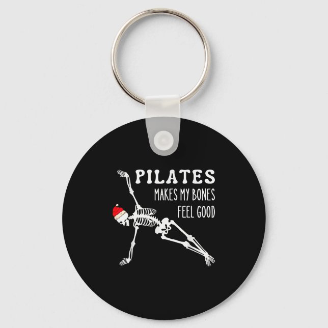 Porte-clés Skeleton Lates Makes My Bones Feel Good Meditation (Recto)