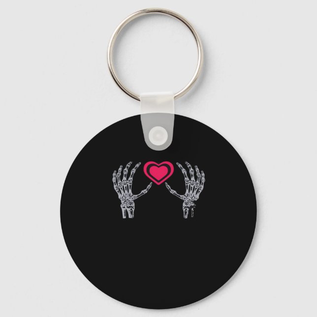Porte-clés Skeleton Mains Coeur mignon (Recto)