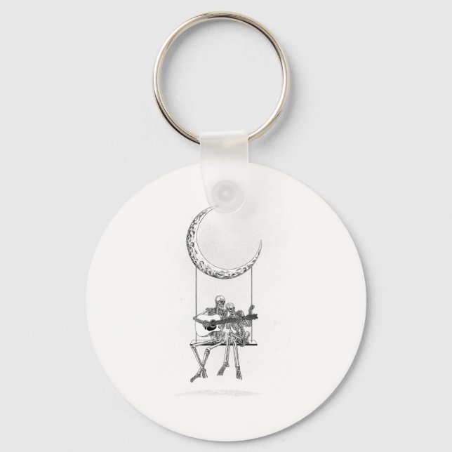 Porte-clés Skeleton Moon Band Tee - shirts - Rock And Roll Co (Recto)