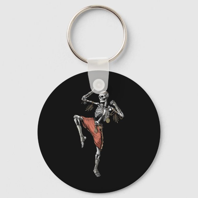 Porte-clés Skeleton Muay Thai Boxing Karate Kickboxing Martia (Recto)