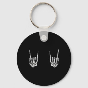 Porte-clés Skeleton Rock Mains Lazy Costume Halloween Cool Bo