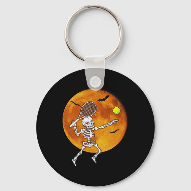 Porte-clés Skeleton Tennis Halloween Racket Ll (Recto)