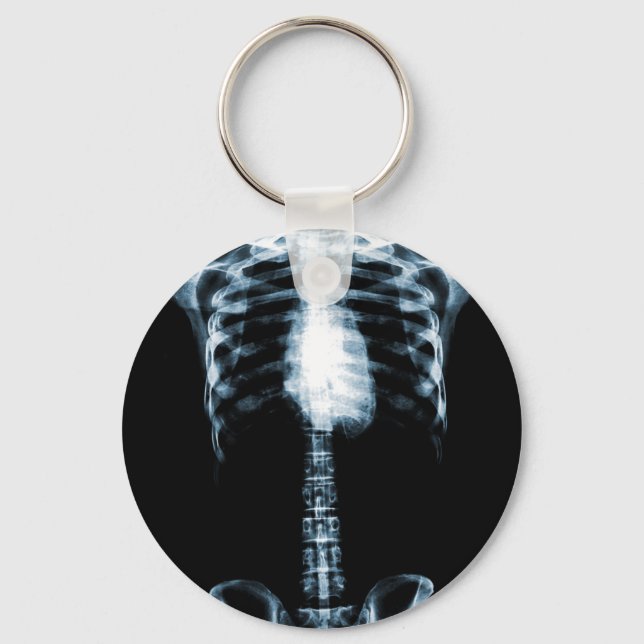 PORTE-CLÉS SKELETON X-RAY TORSO RIBS BLUE (Recto)