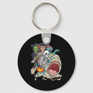 Porte-clés Skeleton Zombie Riding maman requin Vampire Hallow