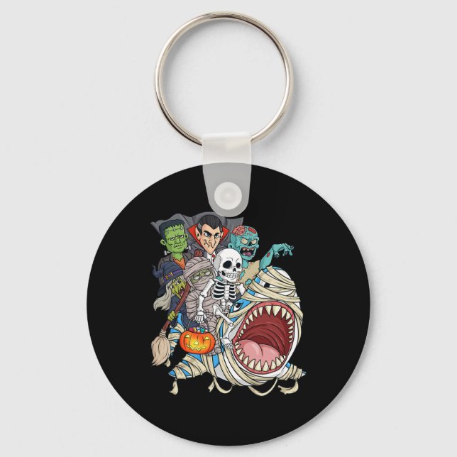 Porte-clés Skeleton Zombie Riding maman requin Vampire Hallow (Recto)
