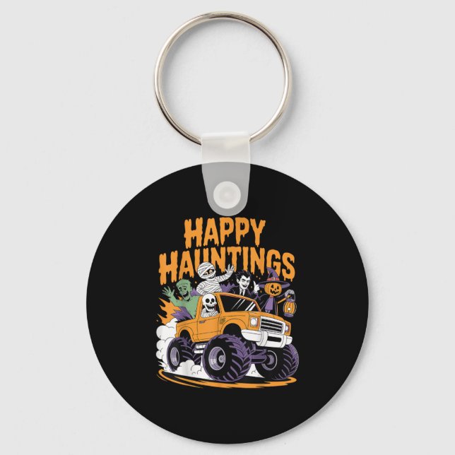 Porte-clés Skeleton Zombie Vampire Monster Camion Halloween T (Recto)
