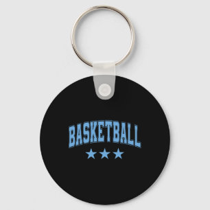 Porte-clés Sketall Sky Blue Stars Clic Retro Varsity Texte