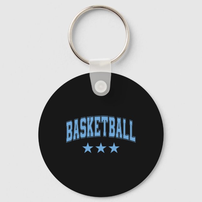 Porte-clés Sketall Sky Blue Stars Clic Retro Varsity Texte (Recto)