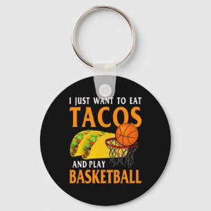 Porte-clés Sketll Taco Je veux juste manger des tacos et joue
