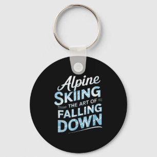 Porte-clés Ski Alpin L'Art De Tomber Sur La Ski Alpine