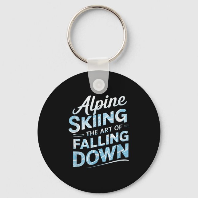 Porte-clés Ski Alpin L'Art De Tomber Sur La Ski Alpine (Recto)