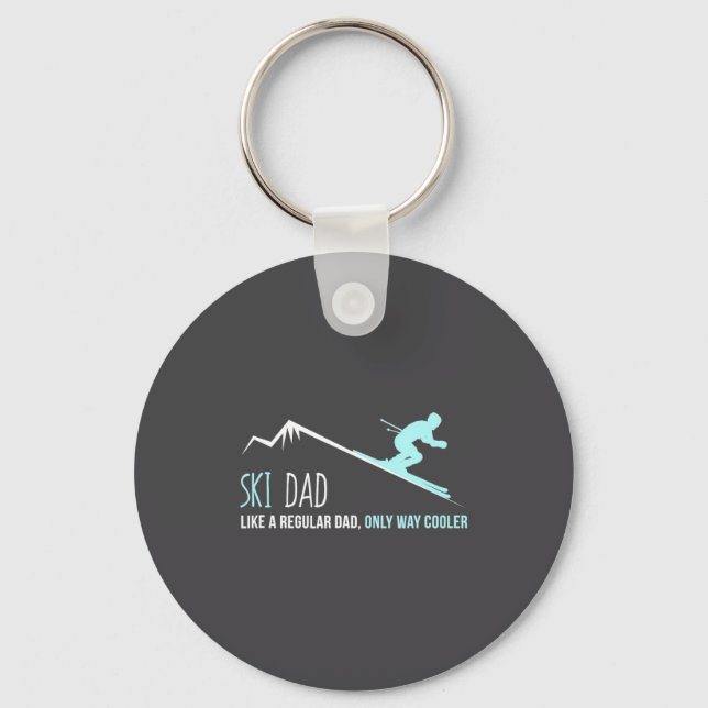 Porte-clés Ski Dad Funny Cute Winter Skiing Gift  (Recto)