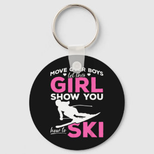 Porte-clés Ski Girl Déplace Les Garçons Laissez Cette Fille V