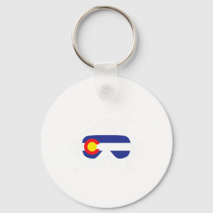 Porte-clés Ski Goggles Colorado Drapeau Ski Ski Souvenir