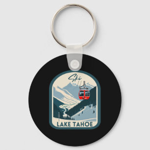 Porte-clés Ski Lake Tahoe Rétro Vintage Style Lake Tahoe Skii