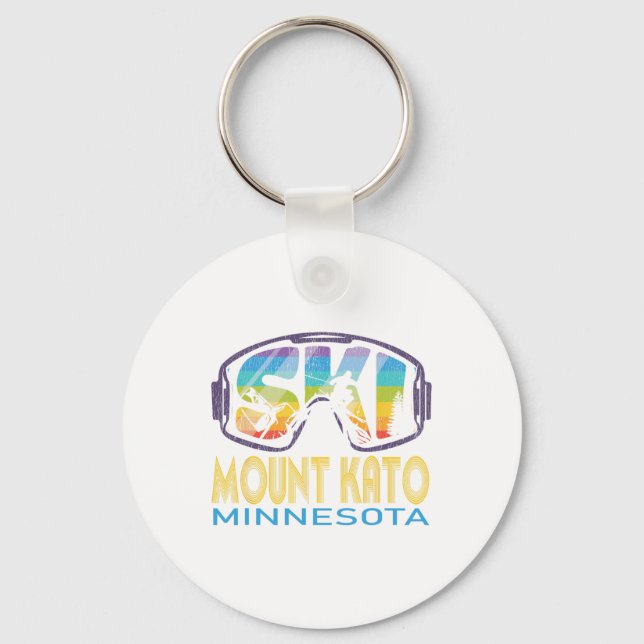 Porte-clés Ski Mont Kato Minnesota Vacances ski (Recto)