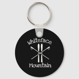 Porte-clés Ski montagne Whiteface Mountain Ski Skieur Poteaux