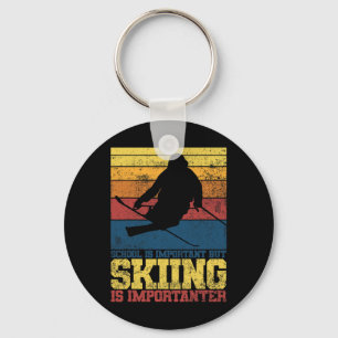 Porte-clés Ski Ski Skiateur Vintage