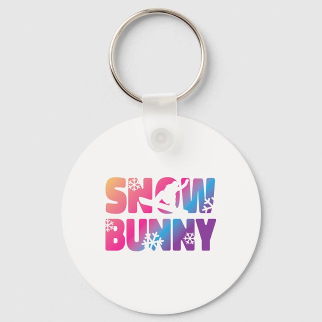 Porte-clés Ski Skiing Bunny Snow Bunny  (Recto)