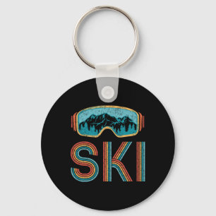Porte-clés Ski Vintage 80s 90s Hiver Ski Hommes