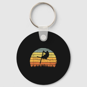 Porte-clés Ski vintage Freestyle Retro Design Jump Trick Skii