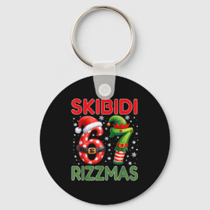 Porte-clés Skibidi Rizzmas 67 Noël Six Sept Xmas Drôle