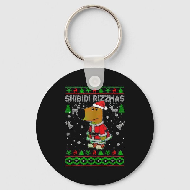 Porte-clés Skibidi Rizzmas Christmas Rizz Santa Ugly Christma (Recto)