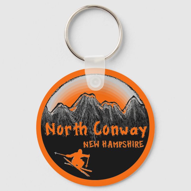 Porte-clés Skier North Conway New Hampshire (Recto)