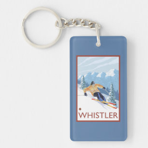 Porte-clés Skieur de neige de Downhhill - Whistler, AVANT