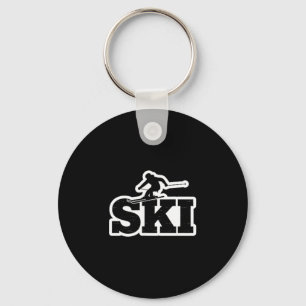 Porte-clés Skieur de ski amateur de vacances sports d'hiver