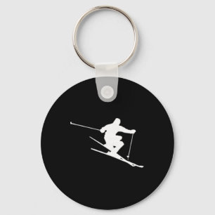 Porte-clés Skieur minimaliste Ski Freestyle Apres Ski Hiver