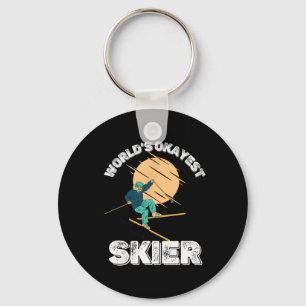 Porte-clés Skieur Moyennement Doué Rétro Vintage Amateur de S