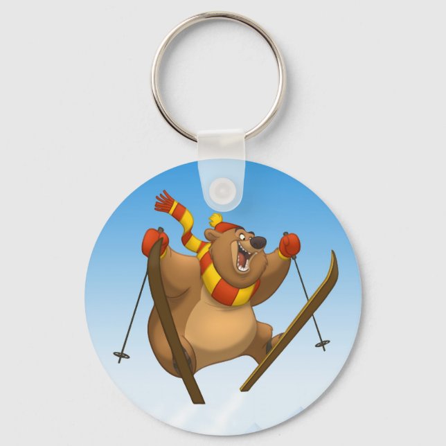 Porte-clés Skiing Bear Keychain (Recto)