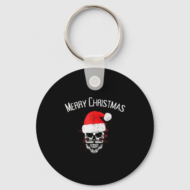 Porte-clés Skull Christmas Santa - Creepy Christmas  (Recto)