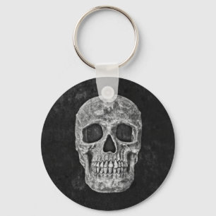 Porte-clés Skull Gothic Old Grunge Black And White Texture