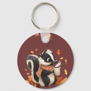 Porte-clés Skunk Automne Mignon - Bois Automnal Co