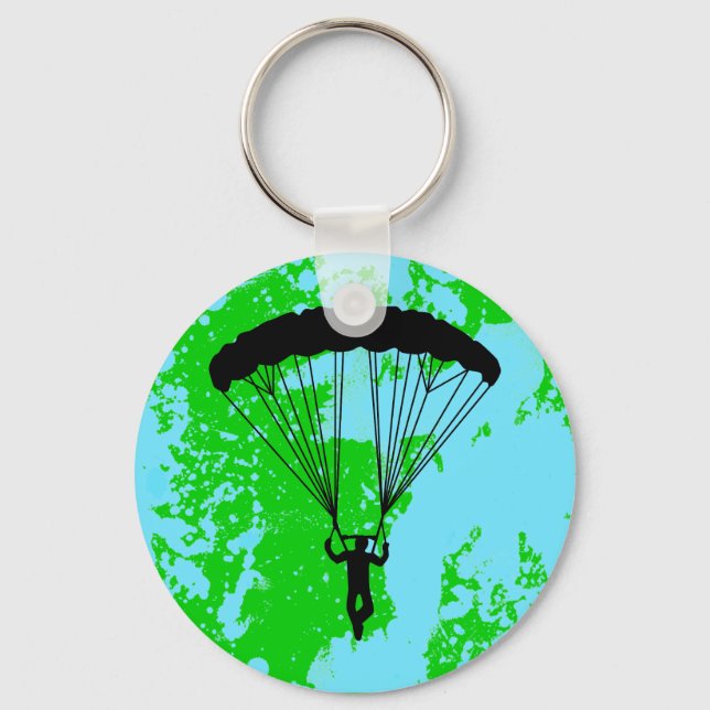 Porte-clés skydiver silhouette (Recto)