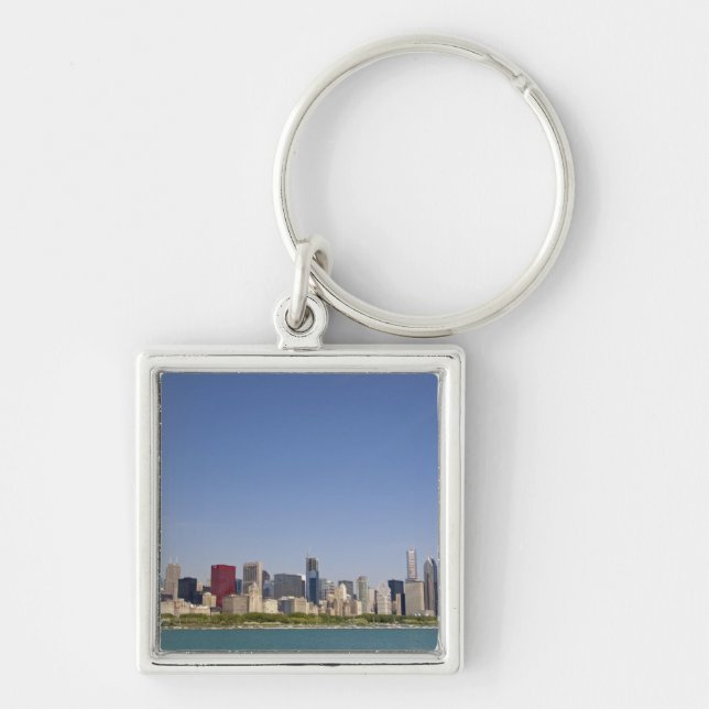 Porte-clés Skyline de Chicago, Illinois, États-Unis. (Devant)