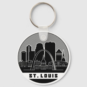 Porte-clés Skyline de Saint-Louis Missouri
