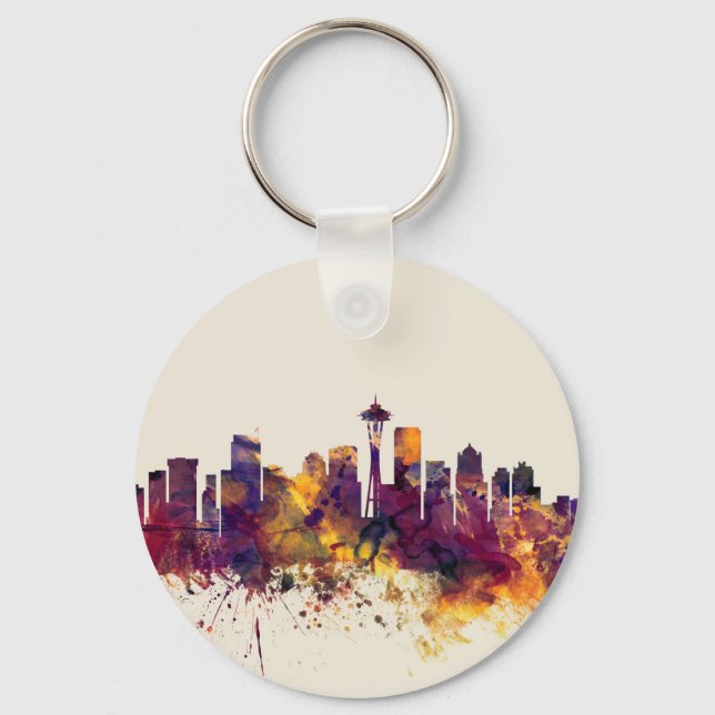 Porte-clés Skyline de Seattle (Recto)